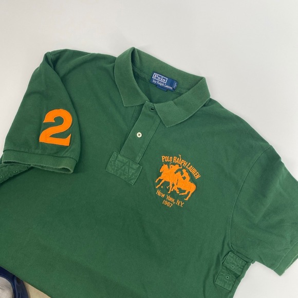 Polo Ralph Lauren Other - Polo Ralph Lauren Shirt Mens XL Green Double Big Pony NY 1967 Preppy Equestrian